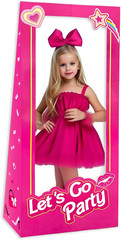 Life Size 4.4Ft Tall Stand-In Cardboard Doll Photo Booth for Doll Princess Party