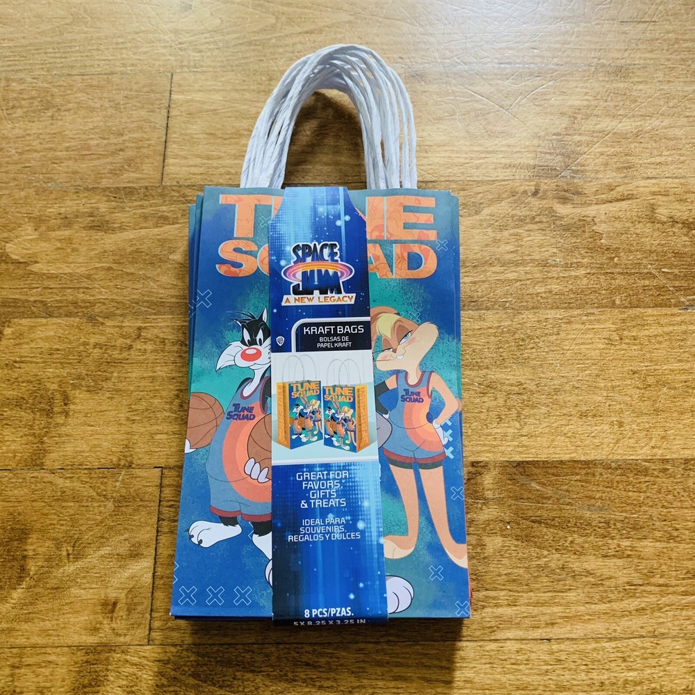New Space Jam Tune Squad A New Legacy Kraft Paper Party Favor Bags 8 Count HTF