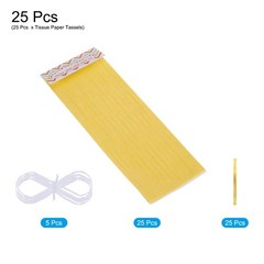 25 x Light Yellow Tassel Garland Banner with Rope
