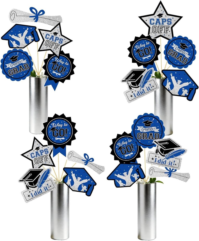 Graduation Decorations Navy Blue Class of 2026/Blue Graduation Party Centerpi…