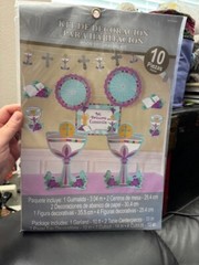 Mi Primera Comunion 10 Piece Room Decorating Kit Party Supply New!!!