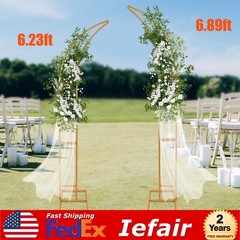 Wedding Arch 2 Pack Decorative Stand 2.1m 1.9m Metal for Ceremony Party Decor