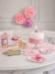 Talking Tables Pink Number 1 Candle with Gold Glitter Premium Quality PINK1