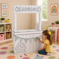 Lemon Fruit Ade Play Store Cardboard Stand-Up Coloring Activity 58″H x 35″L #489