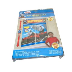 Thomas & Friends Wall Decorating Kit Kids Blue New 5 Piece Scene Setter