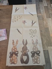 Easter Bunny Table Runner Bundle x 4 Spring Table Decor seasonal outdoor