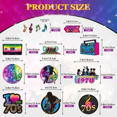 48Pcs 70’s Disco Party Decorations Hanging Swirls-No DIY, Let’s Boogie Disco Han