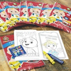 COCOMELON MINI COLORING PLAY PACKS 16 PACK NEW SEALED BIRTHDAY PARTY