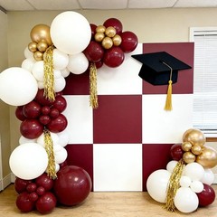 40pcs Burgundy Balloons, 12inch Matte Maroon Balloons for Valentine’s Day Ann…