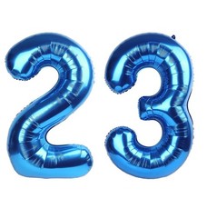 Big 23 Balloons Number, 40 Inch 32 Balloon for Women Men, Dark Blue Number Ba…