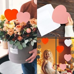 Large Heart Shape Paper CutOuts Double Sided Valentine Day Craft 48 PCS