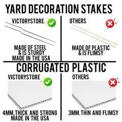 Alphabet Yard Letters, Solid Color with Outline 18″ KG, 26 pcs, Stakes Included