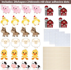 28 Pack Farm Animal Centerpiece Sticks Table Topper Baby Shower Kids Party Decor