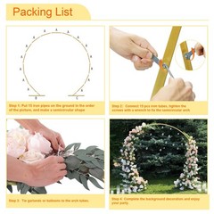 Round Backdrop Stand, Balloon Garland Arch Backdrop Stand Metal Balloon Arch …