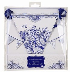 TALKING TABLES BLUE & WHITE GARLAND BANNER FLAGS GARDEN TEA PARTY MOTHERS DAY