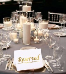 10 Pack Gold Foil Reserved Table Signs for Wedding and Restaurant – Double Si…