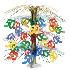 Beistle Multi-Color 50th Cascade Centerpiece – Birthday-Age Specific | Party