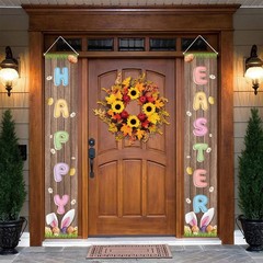 Jiudungs Easter Decorations Outdoor 12 inches x 71 inches, Pastel Multicolor