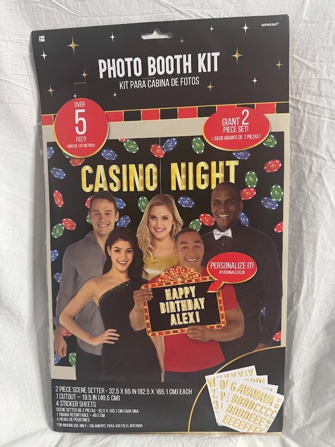 Amscan 2 Piece Photo Booth Kit for Casino Night