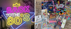 80’S Theme PARTY DECOR / Girls Just Want…Fun NEON – Huge Lot Banners, Favors +