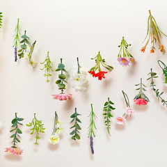 2 Pcs 6.6 Ft Artificial Flower Banner Spring Wildflower Garland Garden Tea Birth