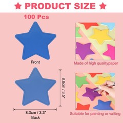 100 Pcs Star Cutouts 3.3 x 3.5 Inch Star Shaped Paper Cards for DIY Projects …