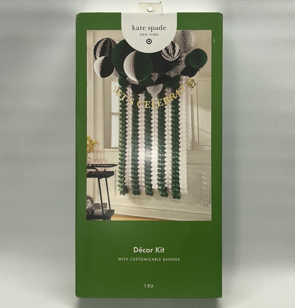 Kate Spade Decor Kit with Customizable Banner •New In Box•Limited Edition