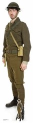 British World War 1 Soldier Lifesize and FREE Mini Cardboard Cutout / Standee