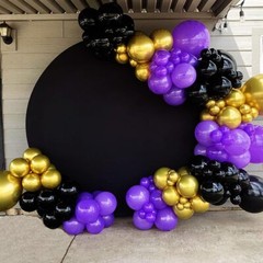 Round Backdrop Cover 7.5ft Wrinkle Free for Photography Wedding Birthday Party
