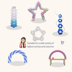 100PCS Balloon Arch Clips, Reusable Balloon Clips for Balloon Arch, Plastic B…