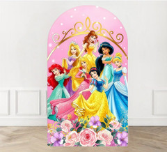 Princess Arch Backdrop Cover Kids Birthday Party Photo Background Prop Decor