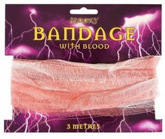 3m Halloween Bloody Bandage Blood Chop Shop Gauze Spooky Streamer Prop