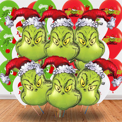 Grinchmas Xmas tableware party supplies decoration balloon centerpiece gift