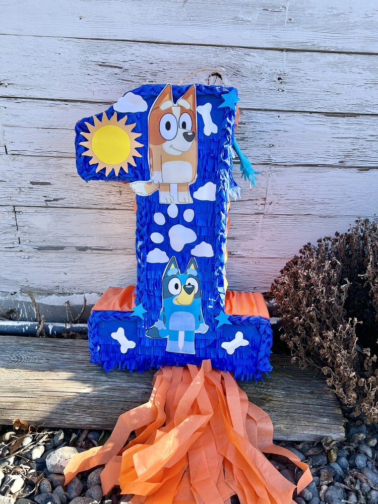 Bluey Number One Piñata Dogs Party Birthday Party