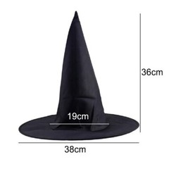 3PCS Black Halloween Witch Hats Halloween Black Witch Hat Witch Cap Costume