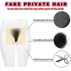 Fake Private Hair, Invisible Realistic Bikini Body Hairs For Men and Women Fa…