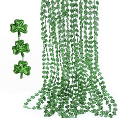 GiftExpress 12-Pack 33» St. Patrick’s Day Shamrock Beads – 33 inches, green