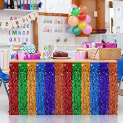 Cinco De Mayo Decorations, 2 Pack Fiesta Table Skirts Supplies for Fiesta Par…
