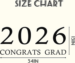 2026 Congrats Grad Wall Decal | Congrats Grad Party Class of 2026 Event Planner