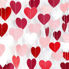 Hot-Pink Rose-Gold Party-Decorations Heart Garland – 40FT Girls Birthday Hanging