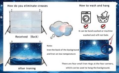 82.6»X 59»Fabric Nativity Desert Birth of Jesus Background Star of Bethlehem B