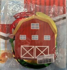FARM ANIMAL PARTY DECORATIONS BACKDROP, HANGING SWIRLS, BALLOONS