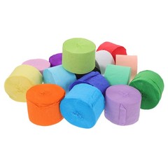 12Pcs Colorful Crepe Paper Streamers Rolls Durable Crafting Party Decorations