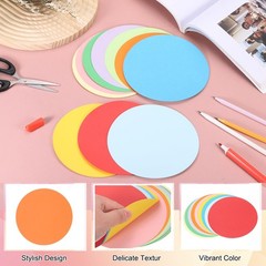 25 PCS 6 Inch Orange Round Cutouts Paper Circle Shaped Bulletin Board Decor