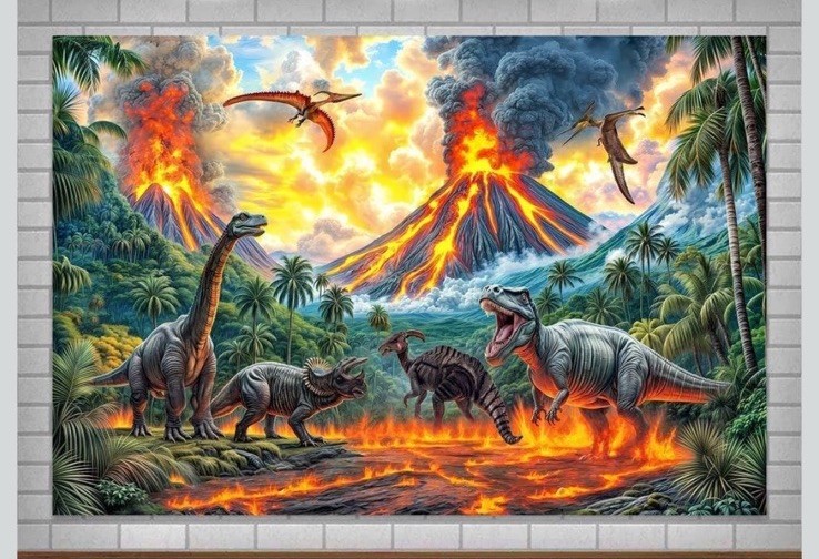 7ft X 5ft Dinosaur Backdrop Background Kids Birthday Party Decor