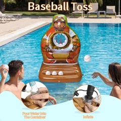 Pool Toys Games Set, Inflatable Pool Baseball Toss Game, Fun Swimming Floatin…