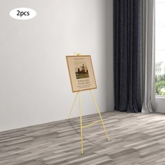 Modern Gold Display Easel 2 Pack Decorative Floor Standing Holder for Event