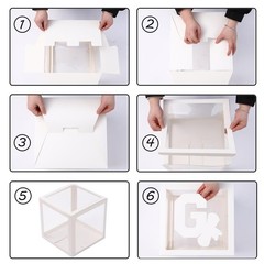 2026 Graduation Party Decorations, 4Pcs White Boxes with 30Pcs Black White Go…