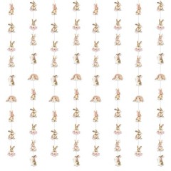 8Pcs Bunny Garland, Pink Bow Floral Bunny Garlands Cute Rabbit Theme Hanging …