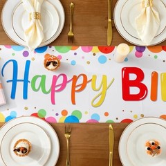 Pc Polka Dot Happy Birthday Table Runner3 x 7Inches Happy Birthday Table 1